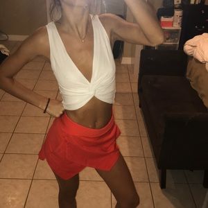 Bright Red Skort